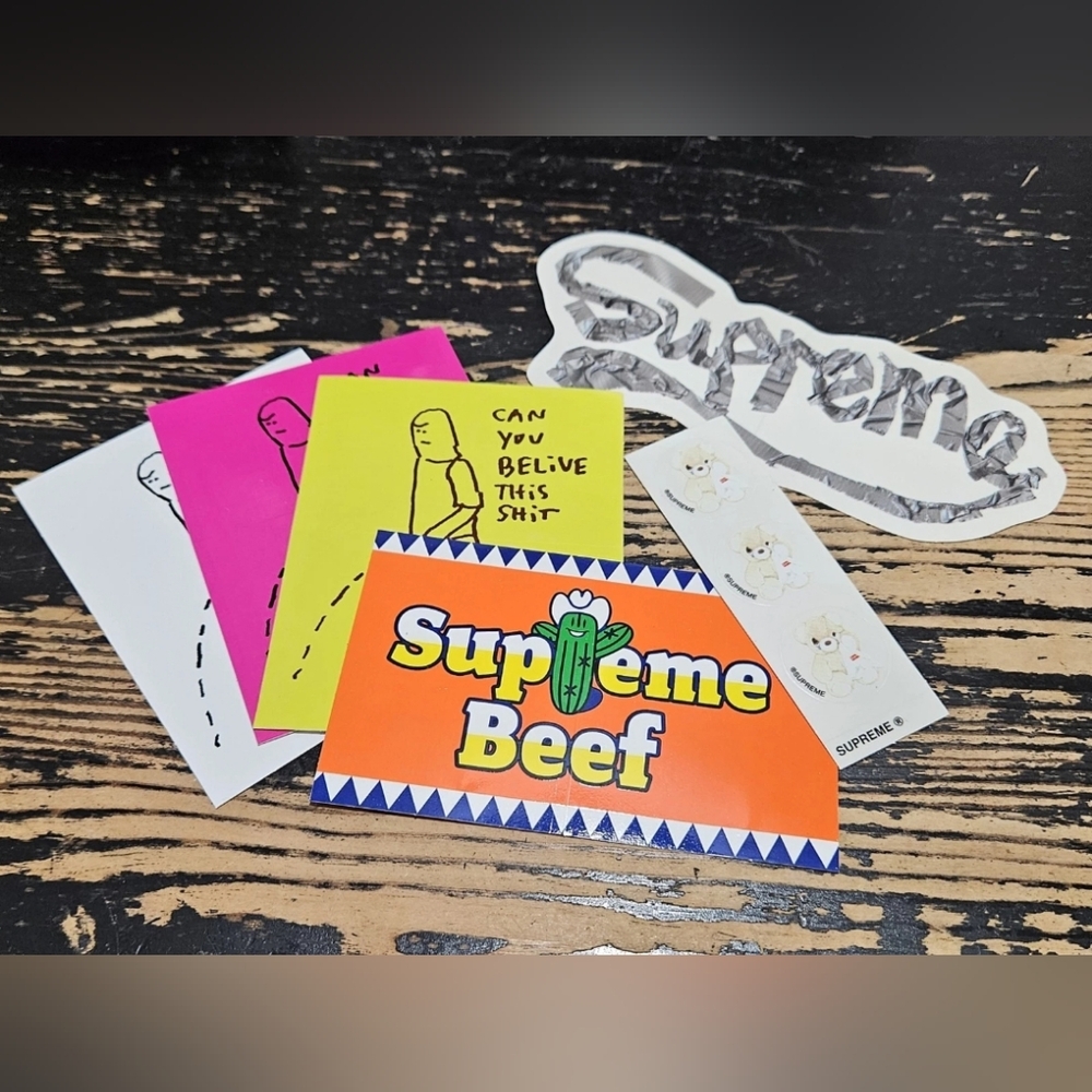 Supreme SS25 Gonz Western Beef Duct Tape Bear Minis set of 6 stickers